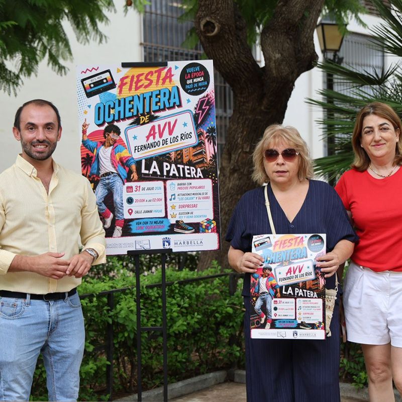 Marbella revivirá la música y el ambiente de los años 80 el 31 de julio en una nueva edición de la Fiesta Ochentera de la AVV Fernando de los Ríos